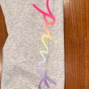 PINK Victoria's Secret Gray sweatpants with Rainbow Logo